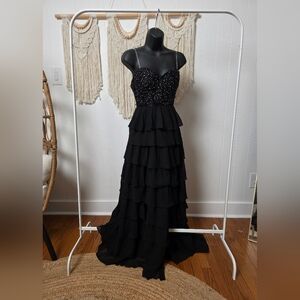 Black Formal Gown — Size 2 — Brand New